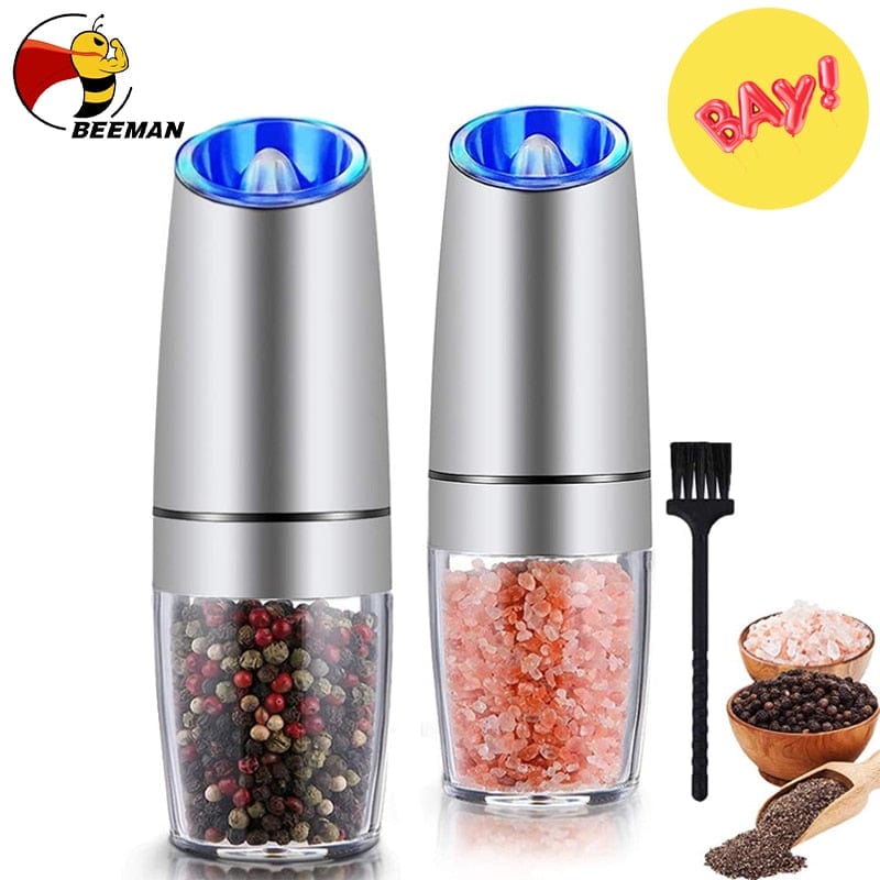 Automatic Electric Gravity Induction Salt and Pepper Grinder - Present Electronics 