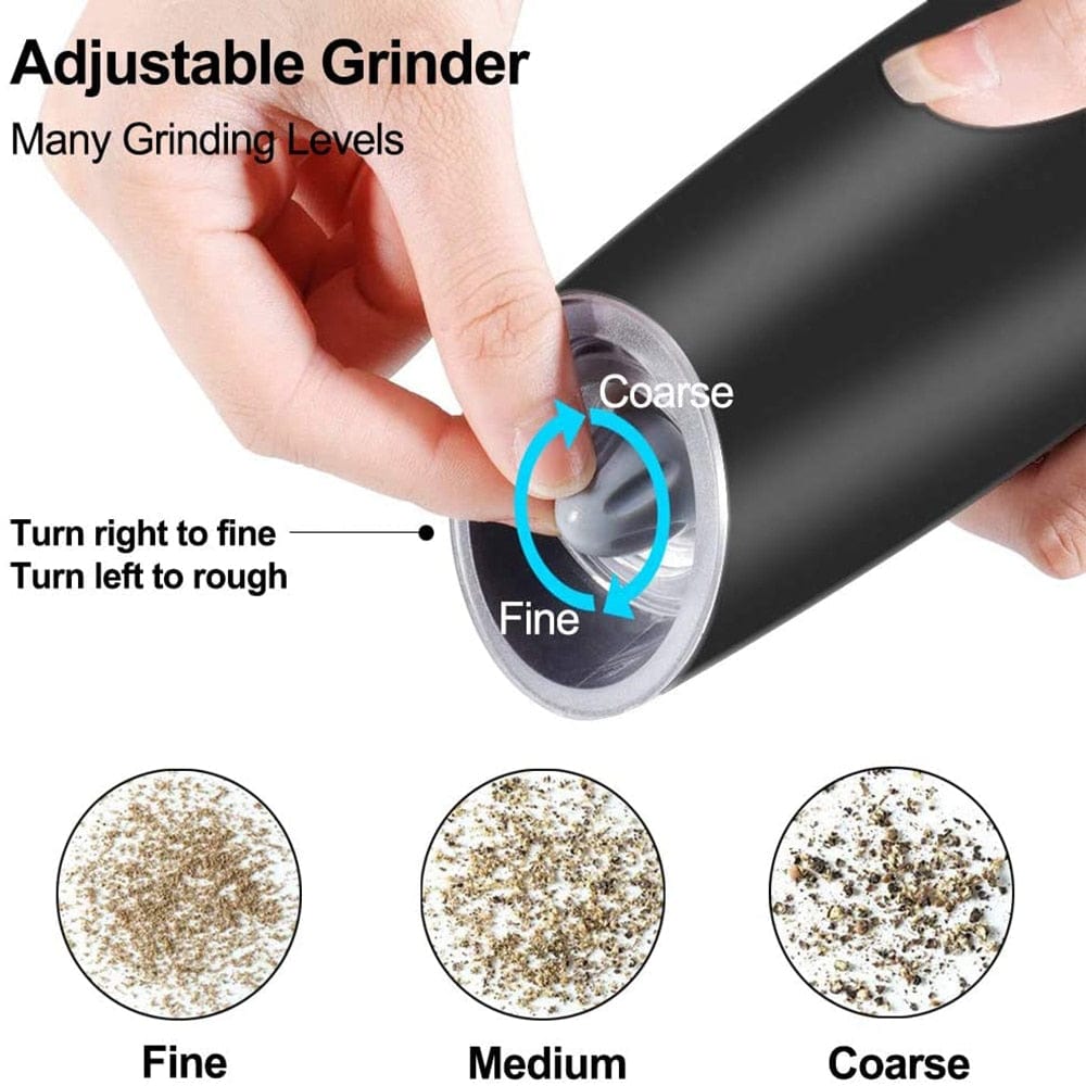 Automatic Electric Gravity Induction Salt and Pepper Grinder - Present Electronics 