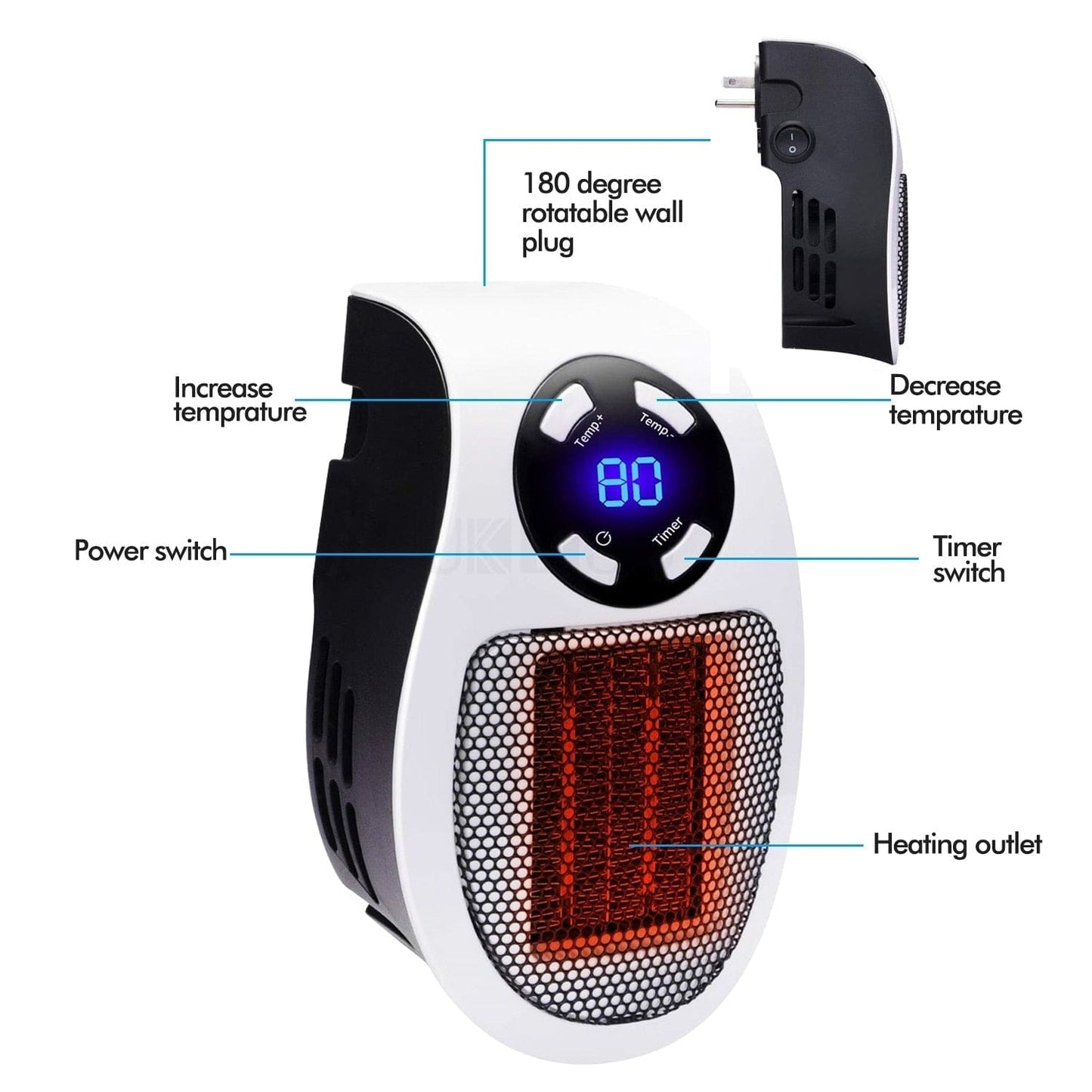 Mini Portable Electric Heater - Present Electronics 