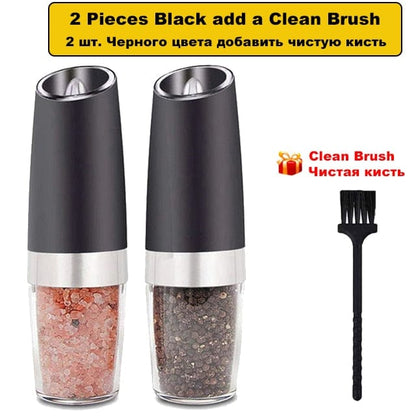 Automatic Electric Gravity Induction Salt and Pepper Grinder - Present Electronics 